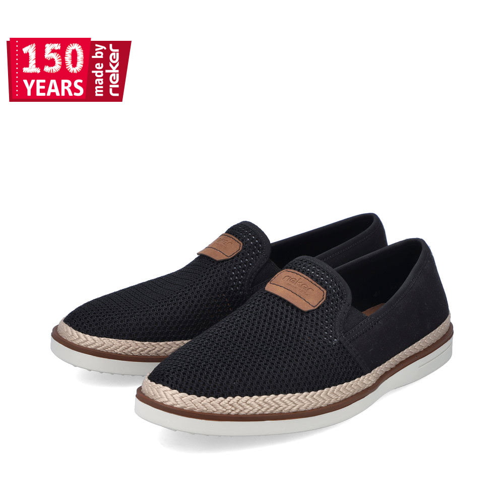 Rieker Herren Slipper nachtschwarz