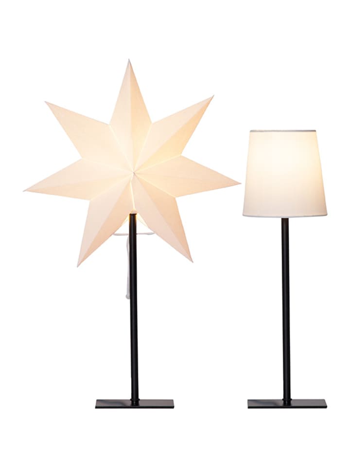 STAR Trading Tischlampe 'Frozen' mit Wechselschirm, weiß, 55cm/42cm günstig kaufen onesize