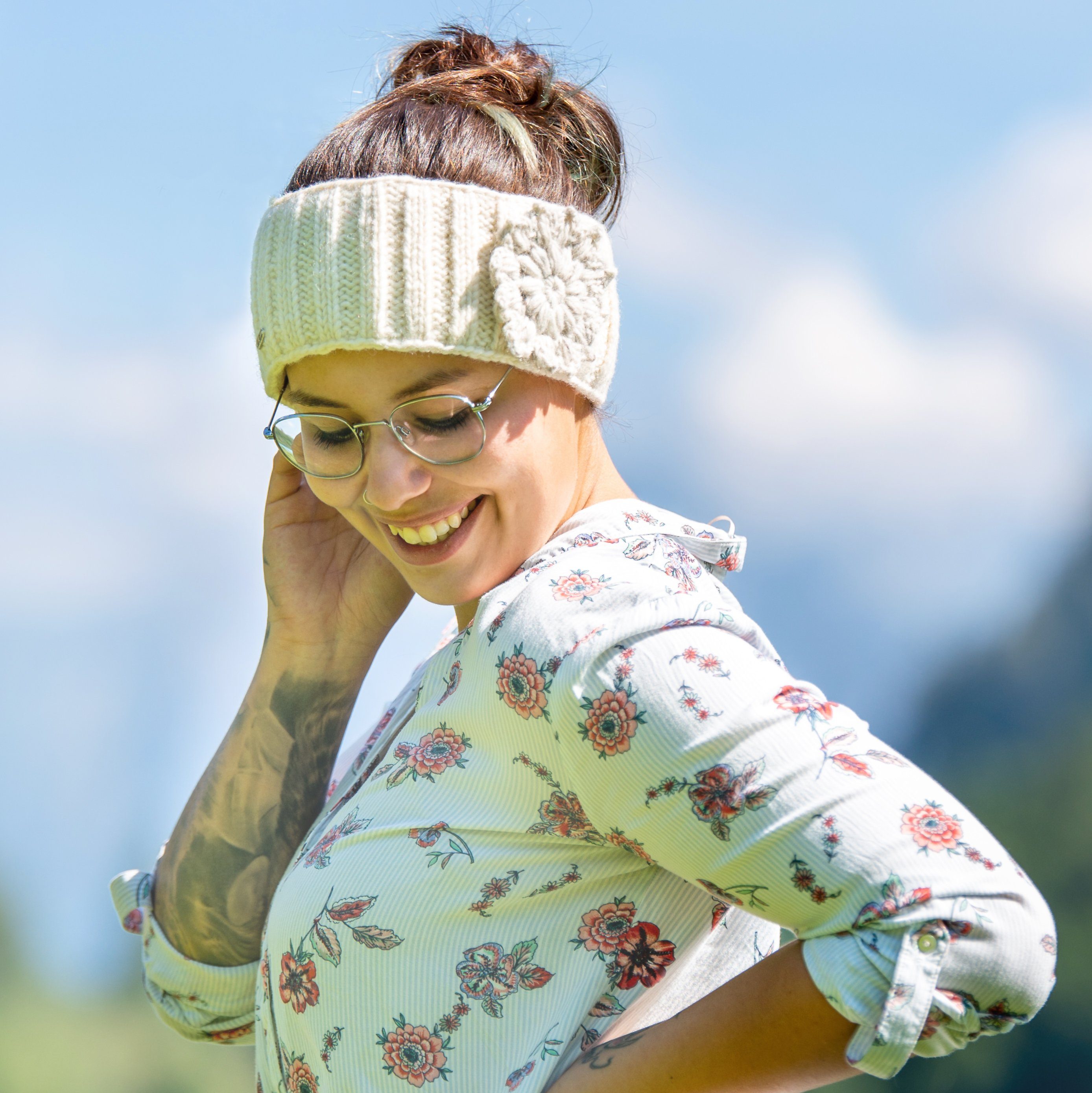 McRon Stirnband Modell Kristin gefüttert mit Fleece, hoher Schurwollanteil