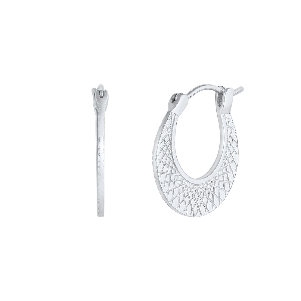 Elli Elli Boucles d'Oreilles Structure de créoles pour dames Blogueur tendance frappan Boucles d'oreilles