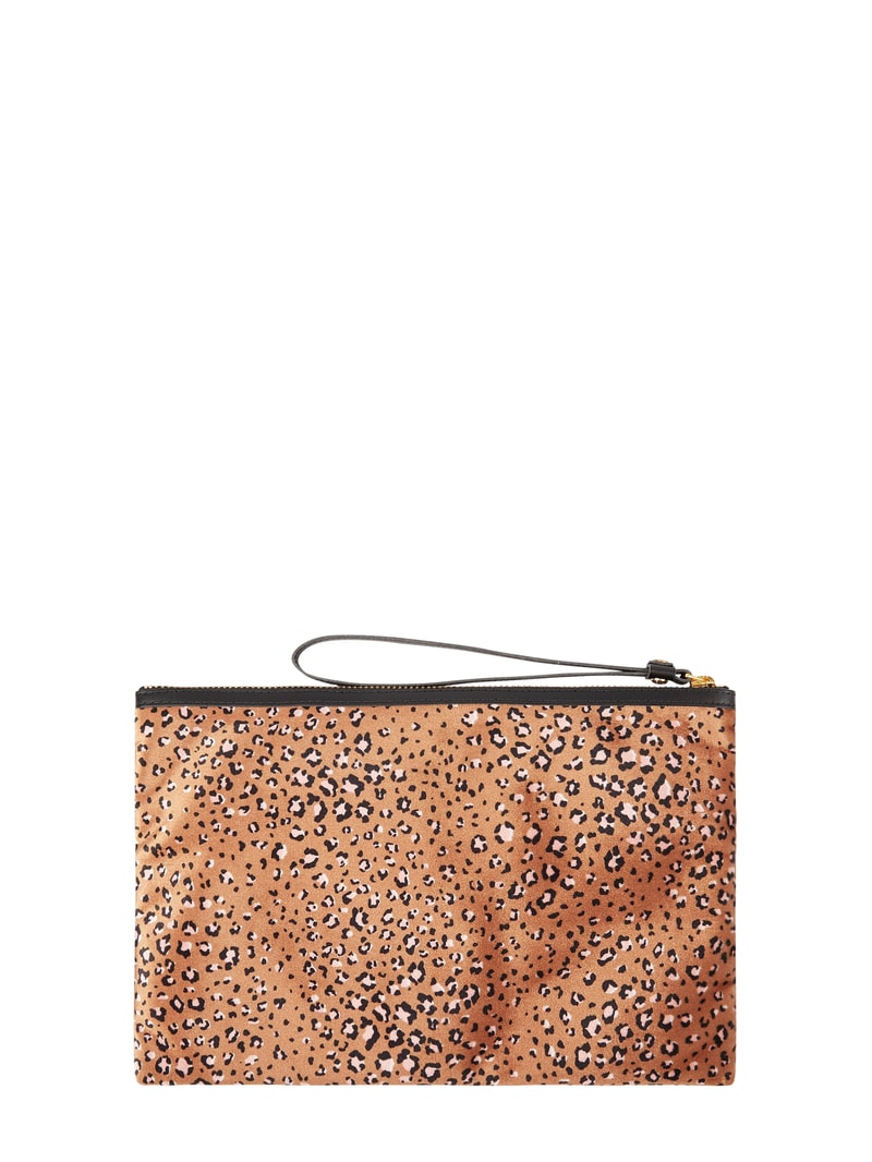 Pochette aus Samt Modell 'Bruna' in cognac