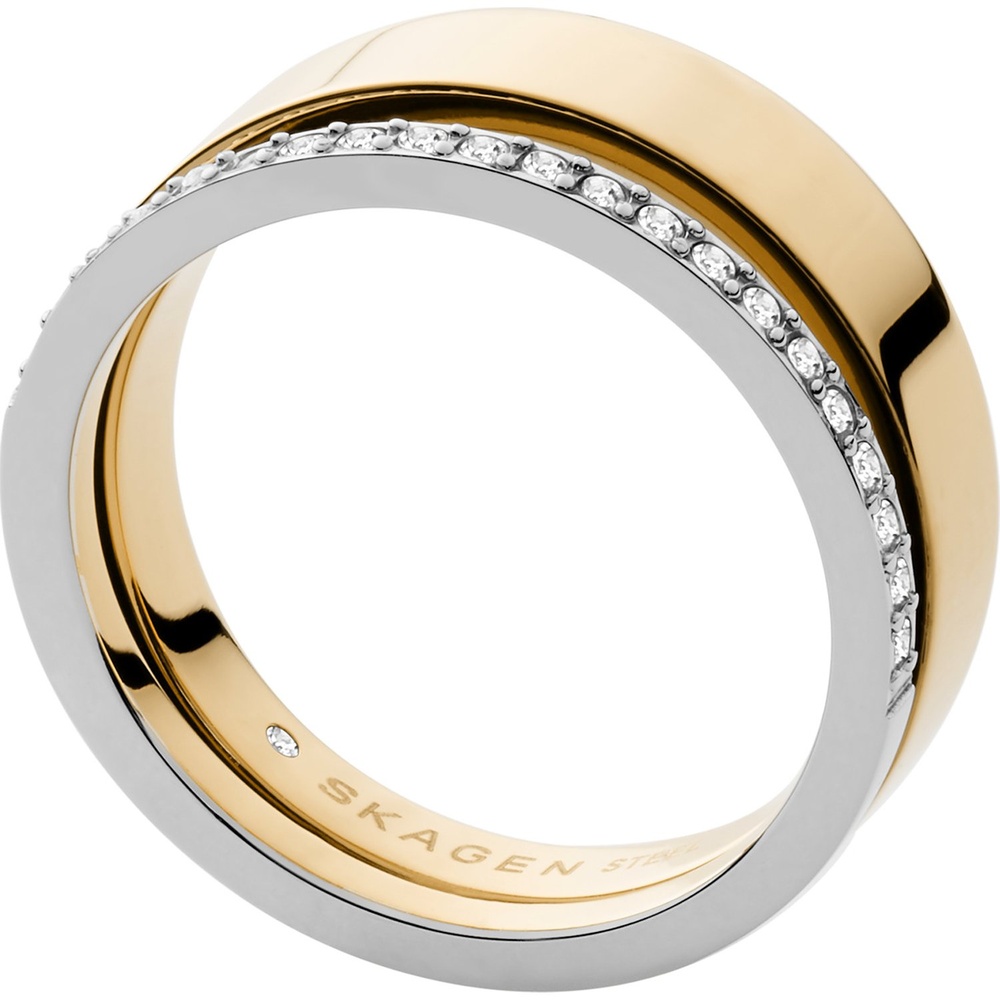 Skagen Bague pour femme Acier inoxydable bicolore Bague
