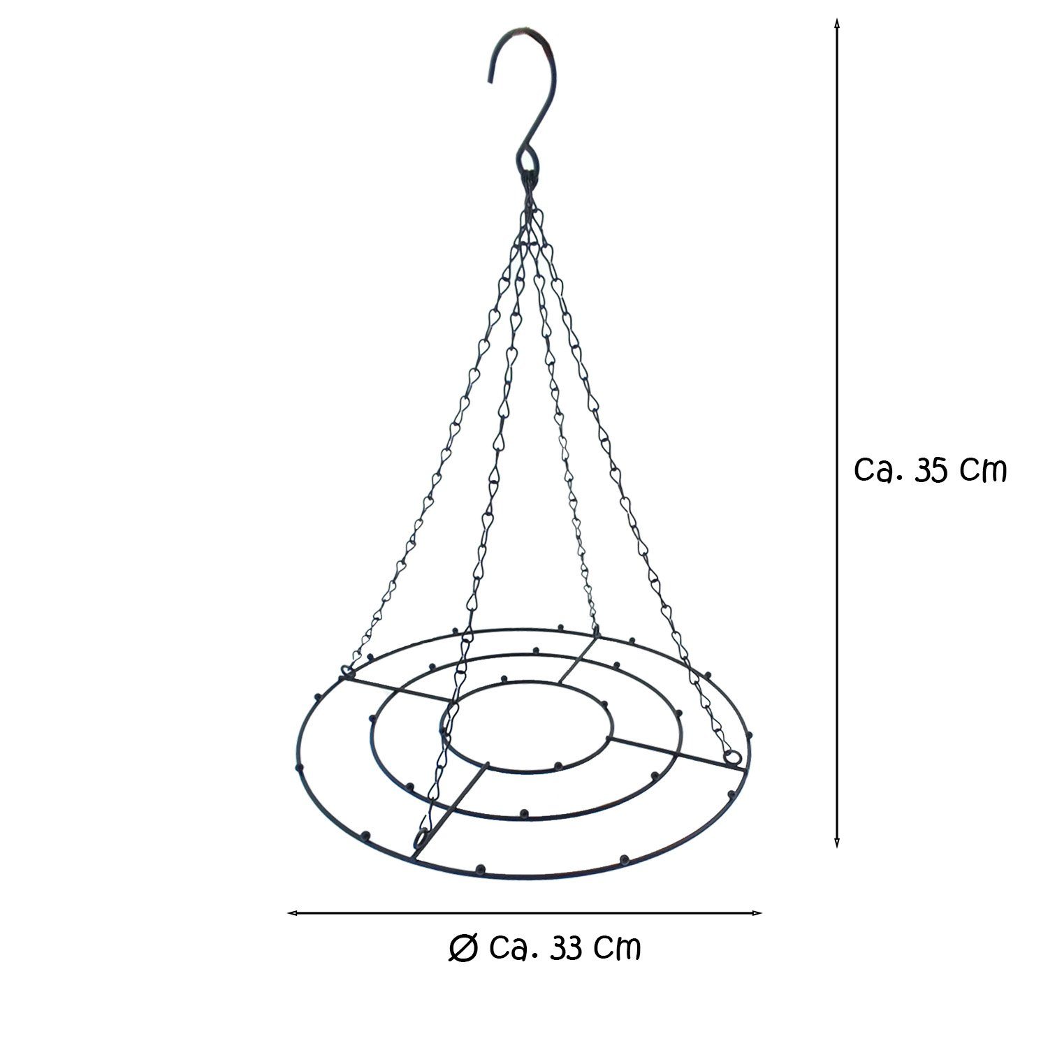 Fixierpflaster Gestell zum Hängen, schwarz Ø 33 cm Hängegestell Gestell zum Hängen