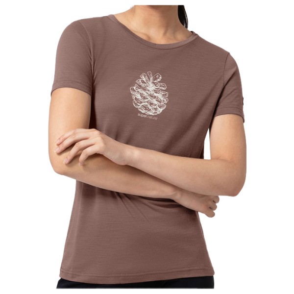 super.natural - Women's Pine Cone Tee - Merinoshirt