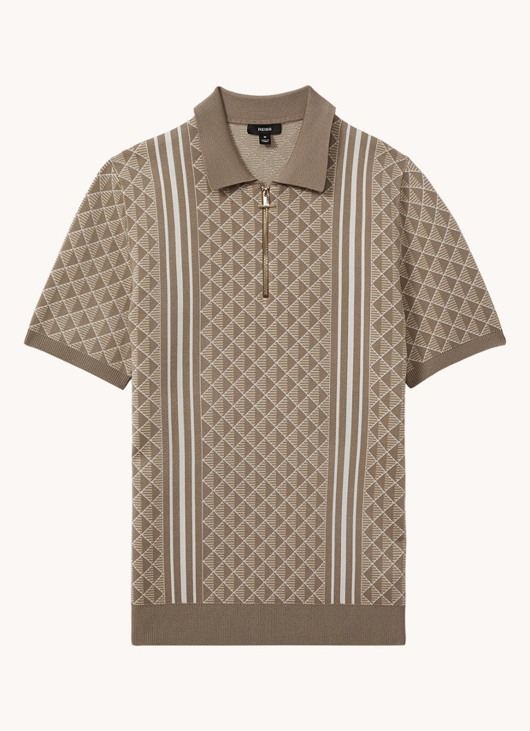 Polo Reiss Sanderson de corte regular com estampa gráfica