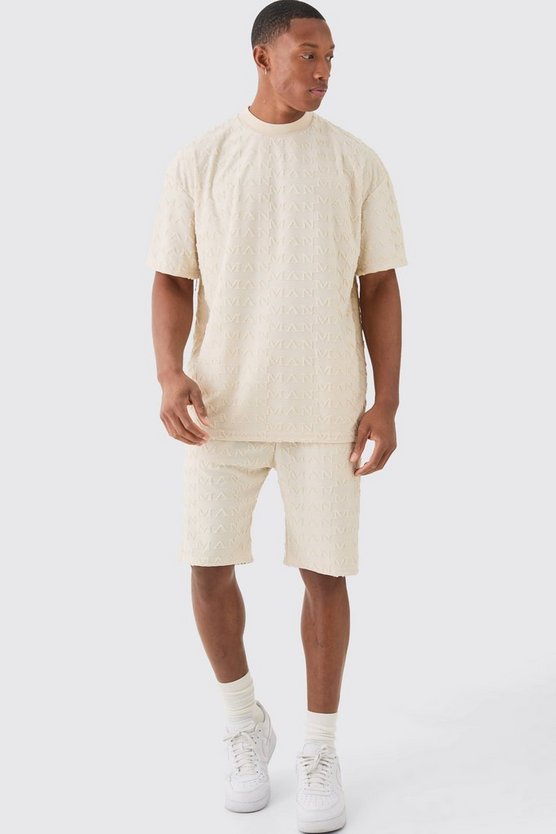 Oversize Man Jacquard T-Shirt & Shorts