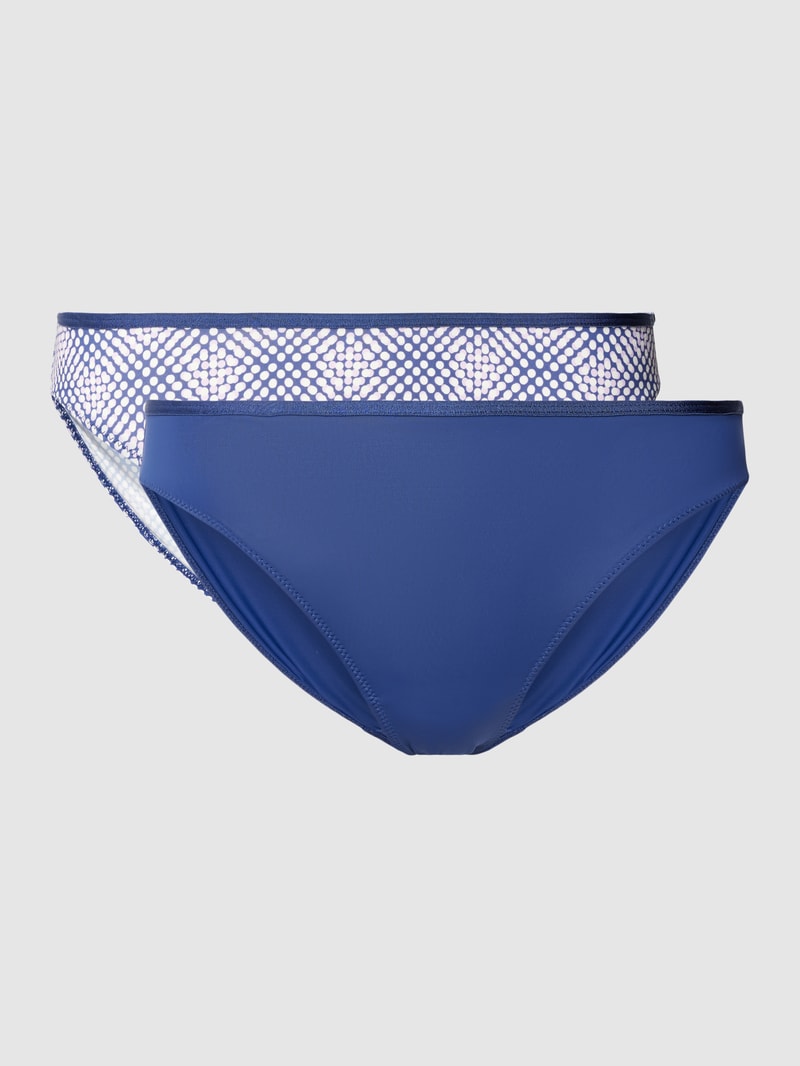 Slip mit Allover-Muster Modell 'Minimal' in marineblau
