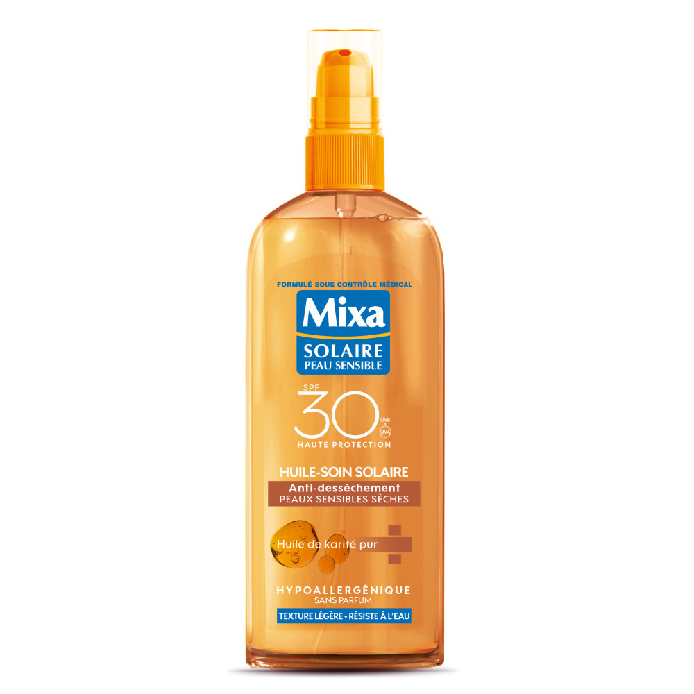 mixa Mixa Solaire Peau Sensible Huile-Soin Solaire Anti-dessèchement Nutrition Intense SPF 30