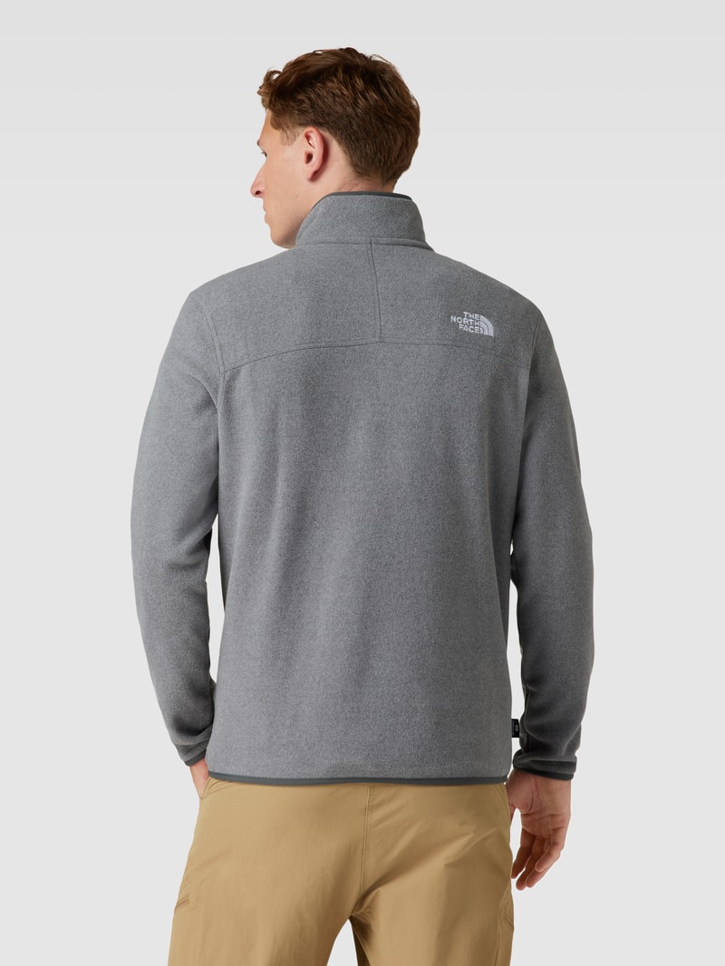 Fleecepullover mit Troyer-Kragen Modell '100 GLACIER' in silber