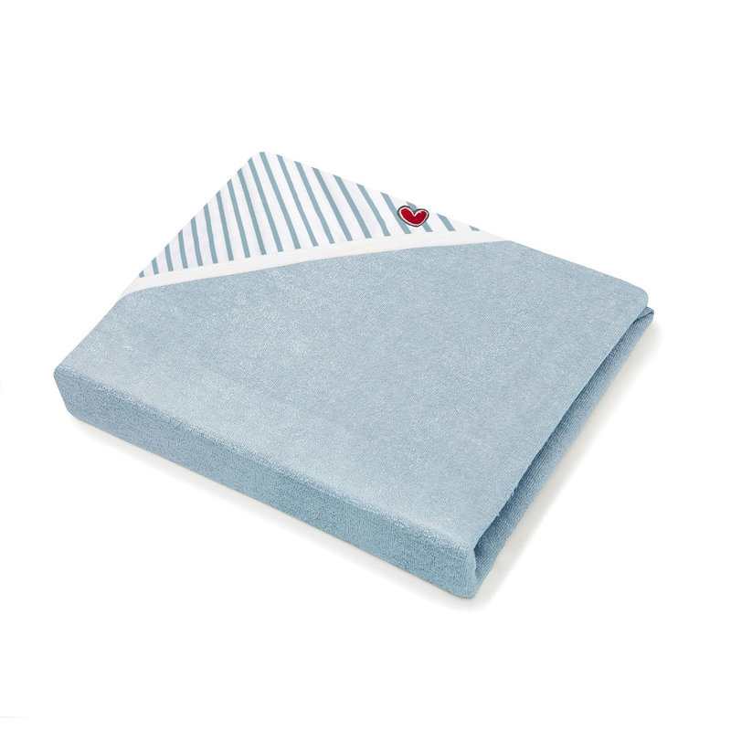 Cape de bain rayée bleue Babytolove