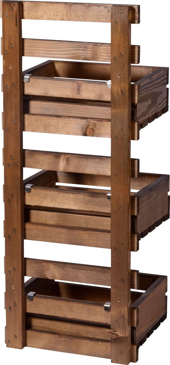 dobar 3-stufiges Wandregal, Braun