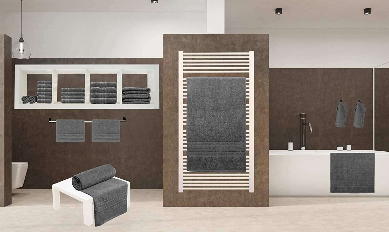 Lashuma Duschtuch Reserviert für Papa, Frottee (1-St), Robustes Frotteetuch Bestickt, Badetuch 70x140 cm