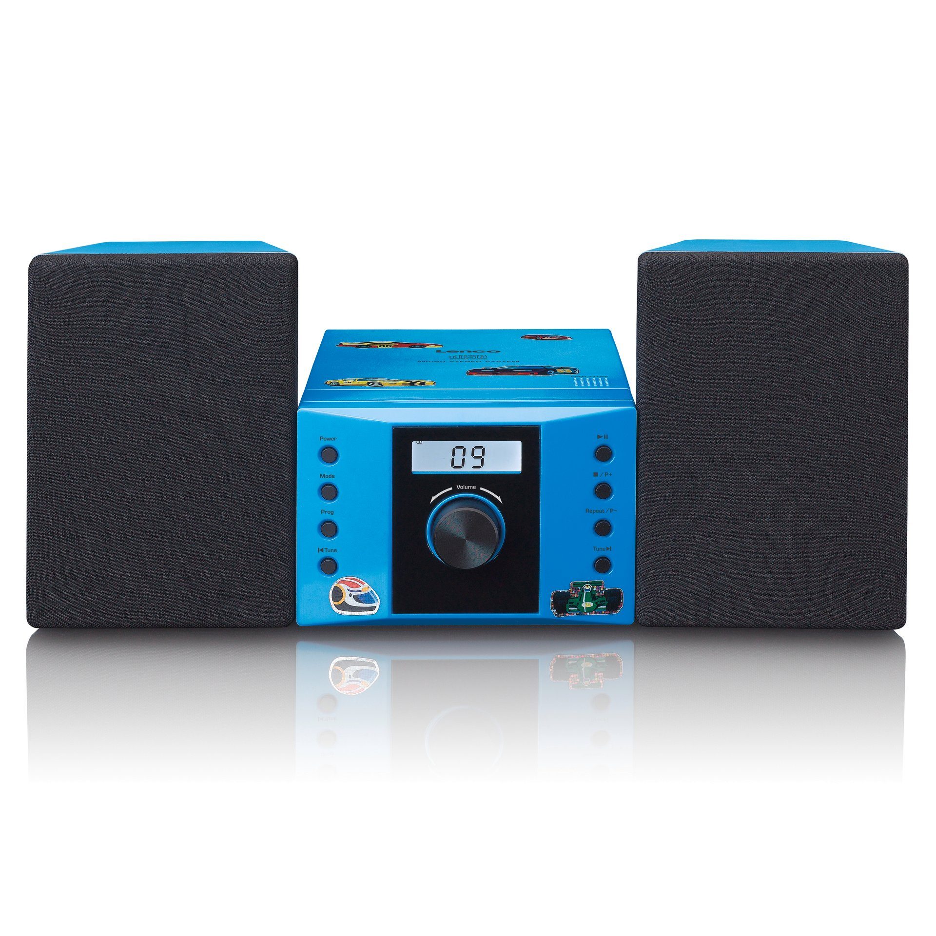Lenco Micro Set mit CD, FM radio, AUX-IN, Sticker Stereoanlage (FM-Tuner)
