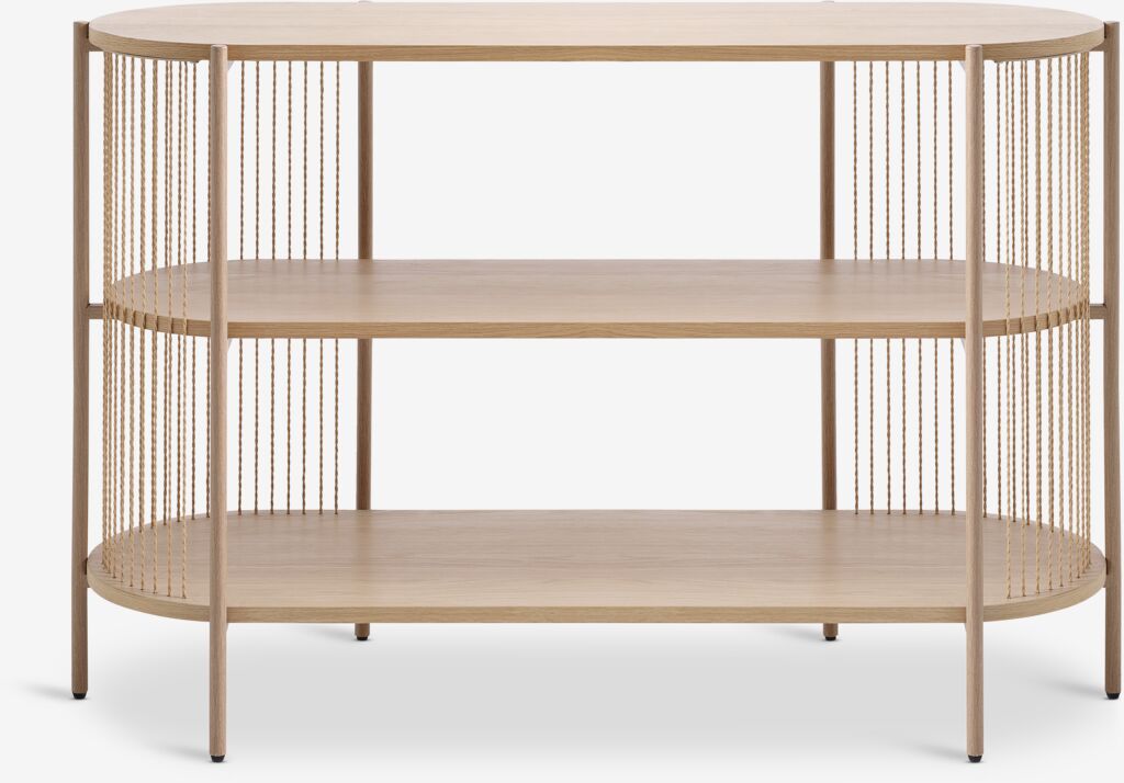 Commode SNESLEV, 2 étagères, couleur chêne