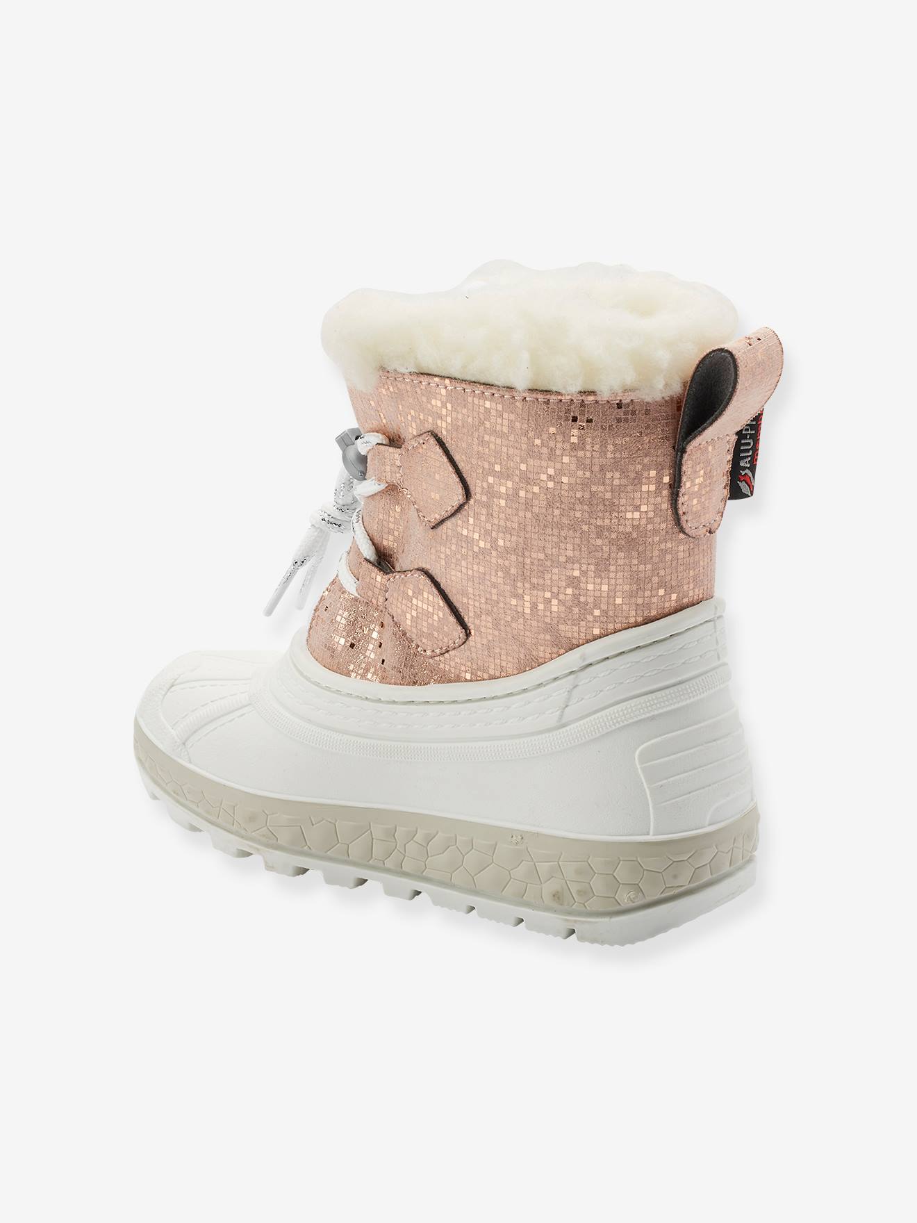 Bottes de neige fille rose pâle