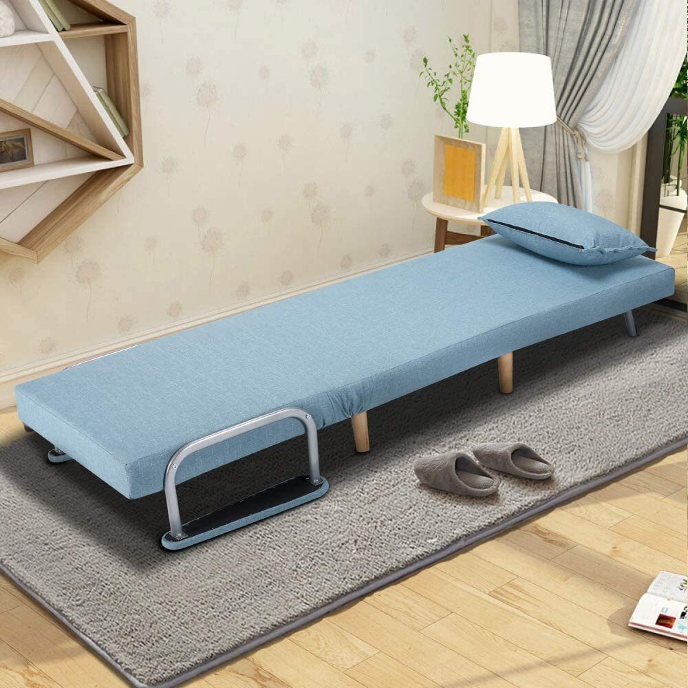 HAUSS SPLOE Schlafsofa Umwandelbarer Schlafsofa-Schlafsessel, klappbarer Sessel mit Kissen, mit Kissen, gepolsterter Sitz, Freizeit-Chaiselounge-Couch
