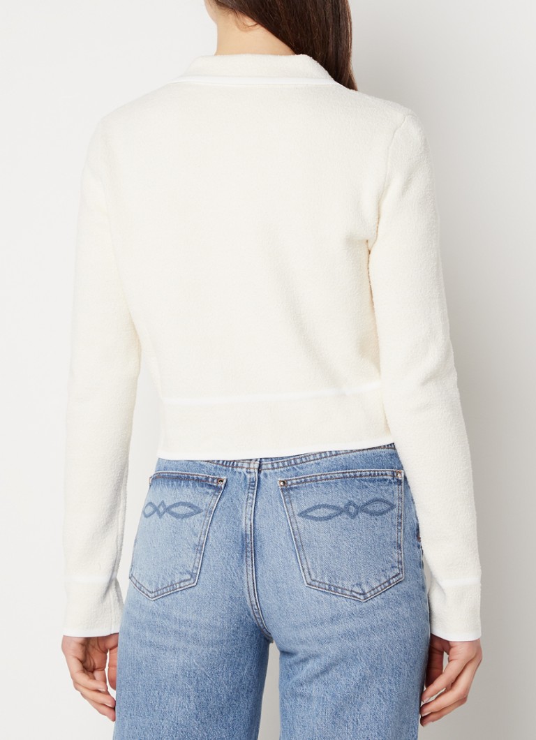 Gilet court en maille fine Claudie Pierlot Micbis avec texture
