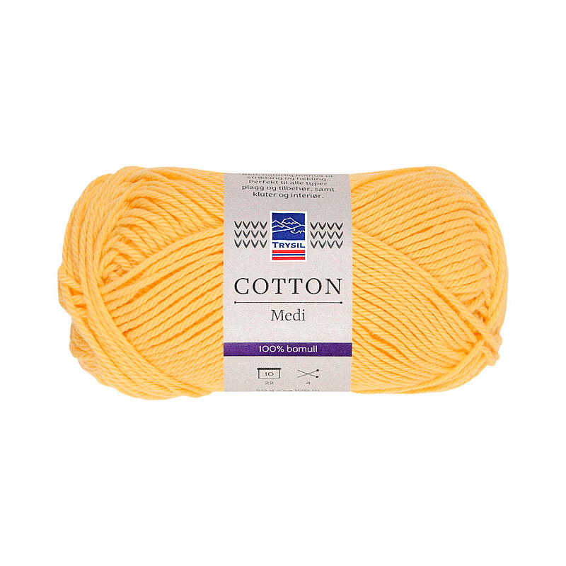Trysil Cotton Medi garn bomull 100% bomull, gul