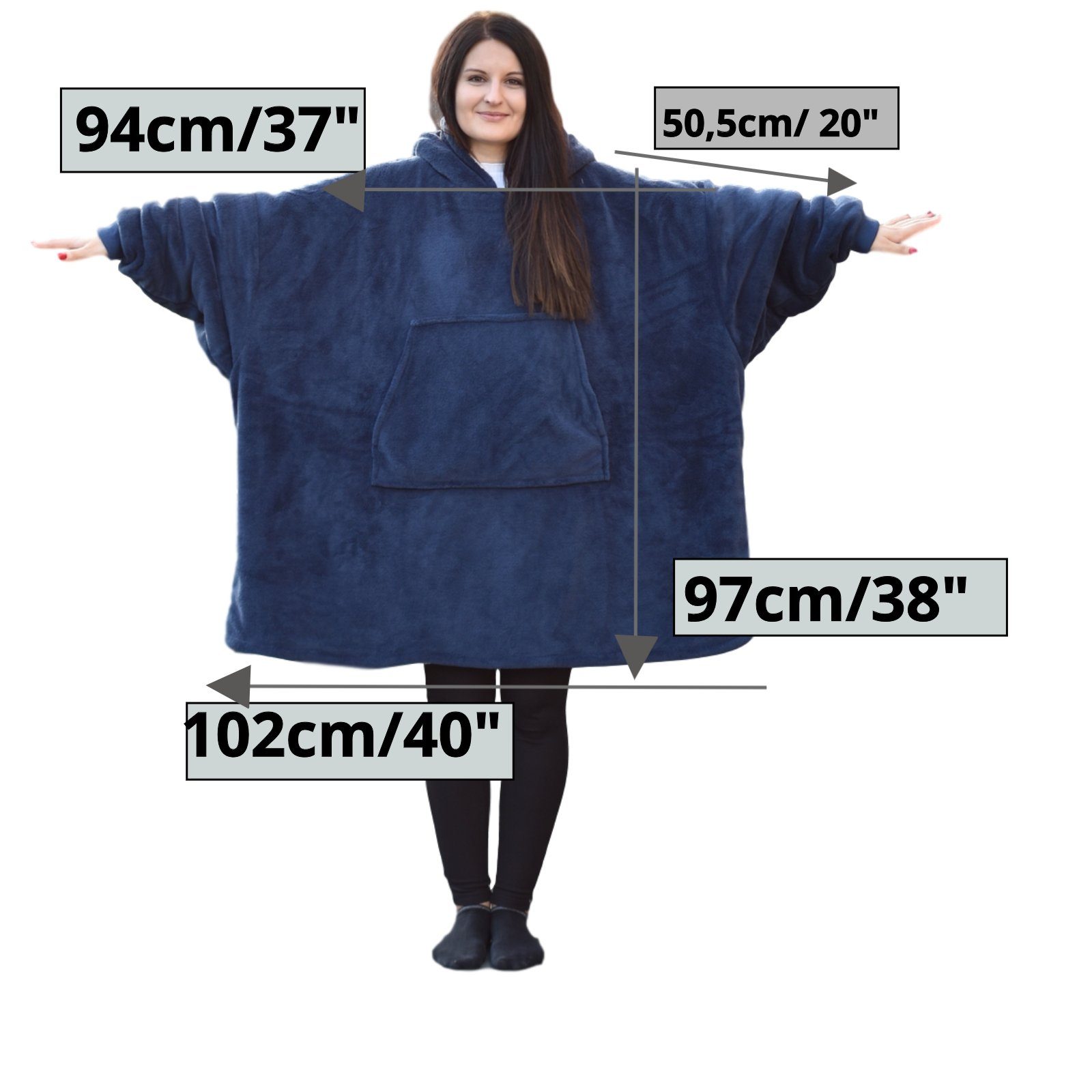 HOMELEVEL Bademantel Kuscheliger Flanell-Bademantel - 3XL Übergröße - Für Damen & Herren, Polyester