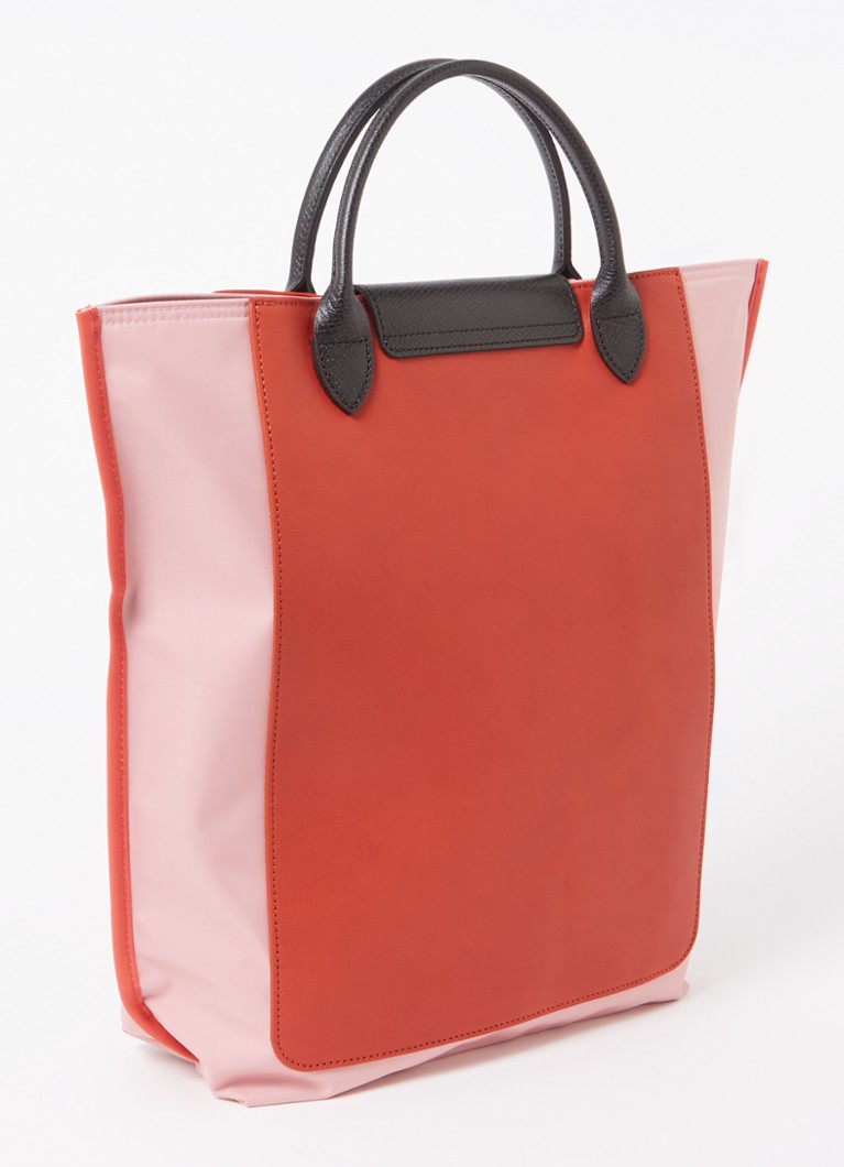 Geantă Longchamp Cabas M cu detalii din piele