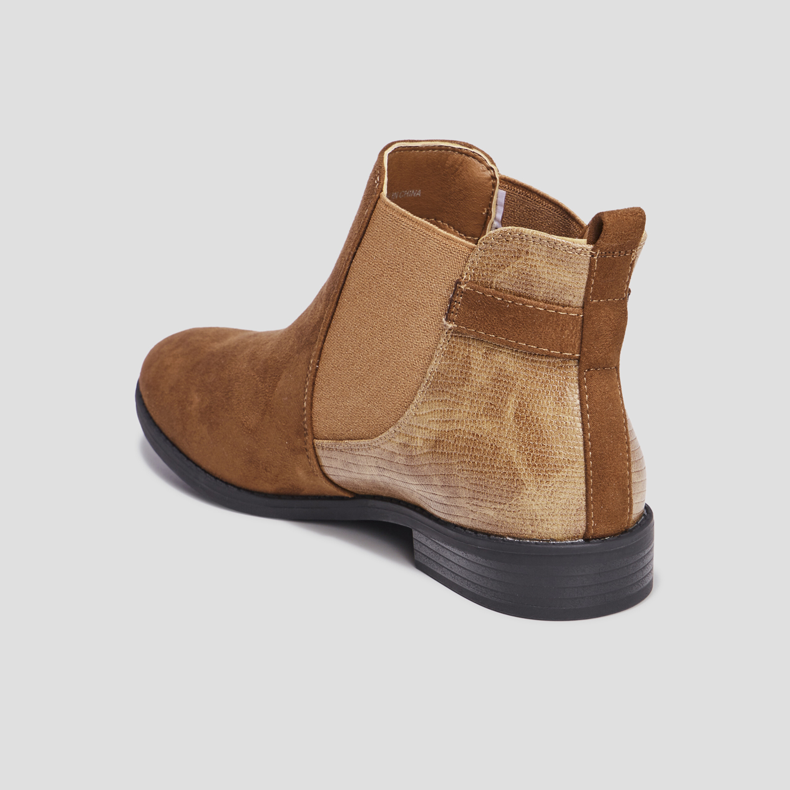 Bottines chelsea avec boucles marron femme | La Halle