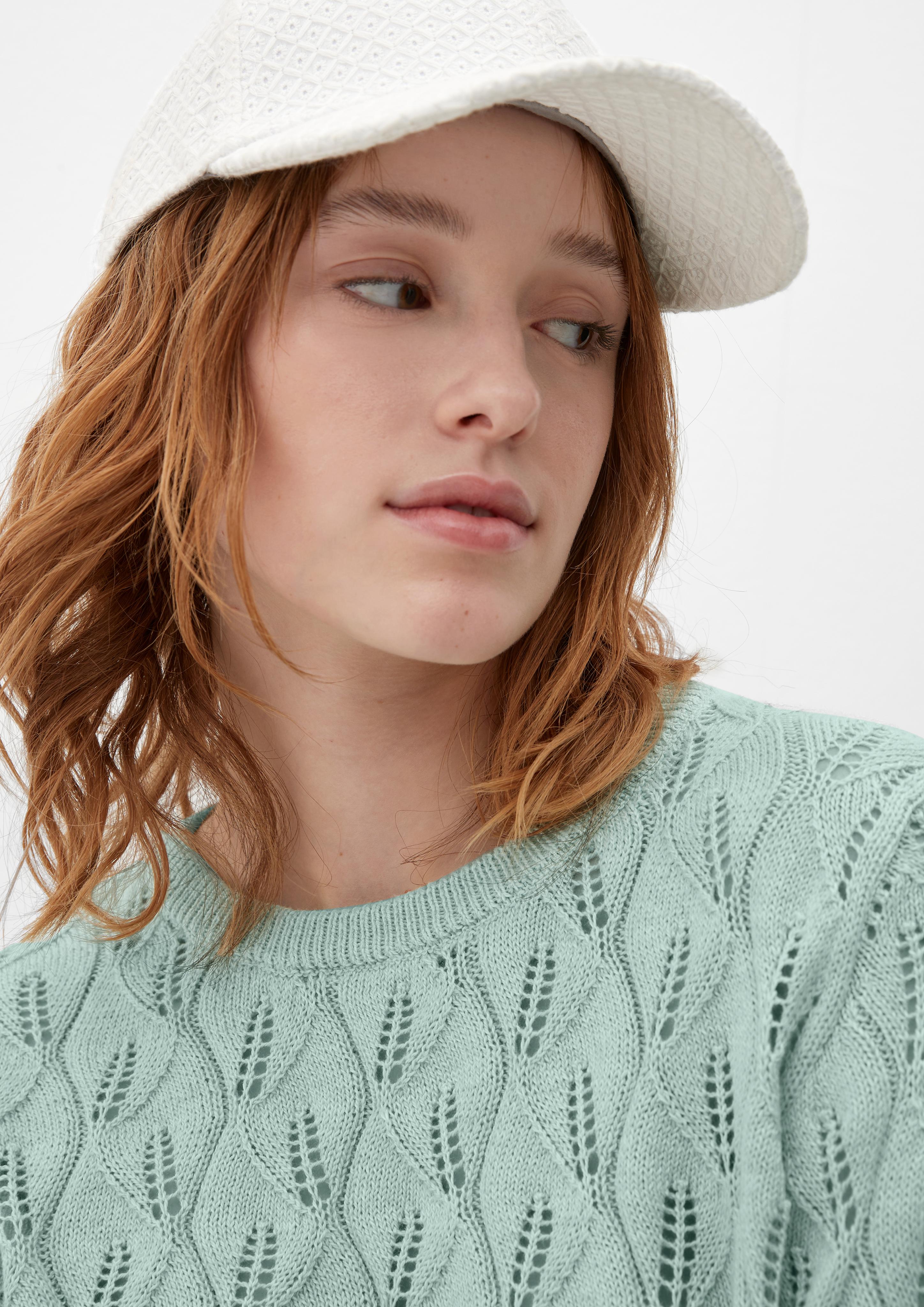 Strickpullover mit Ajourmuster  2127114-60W0