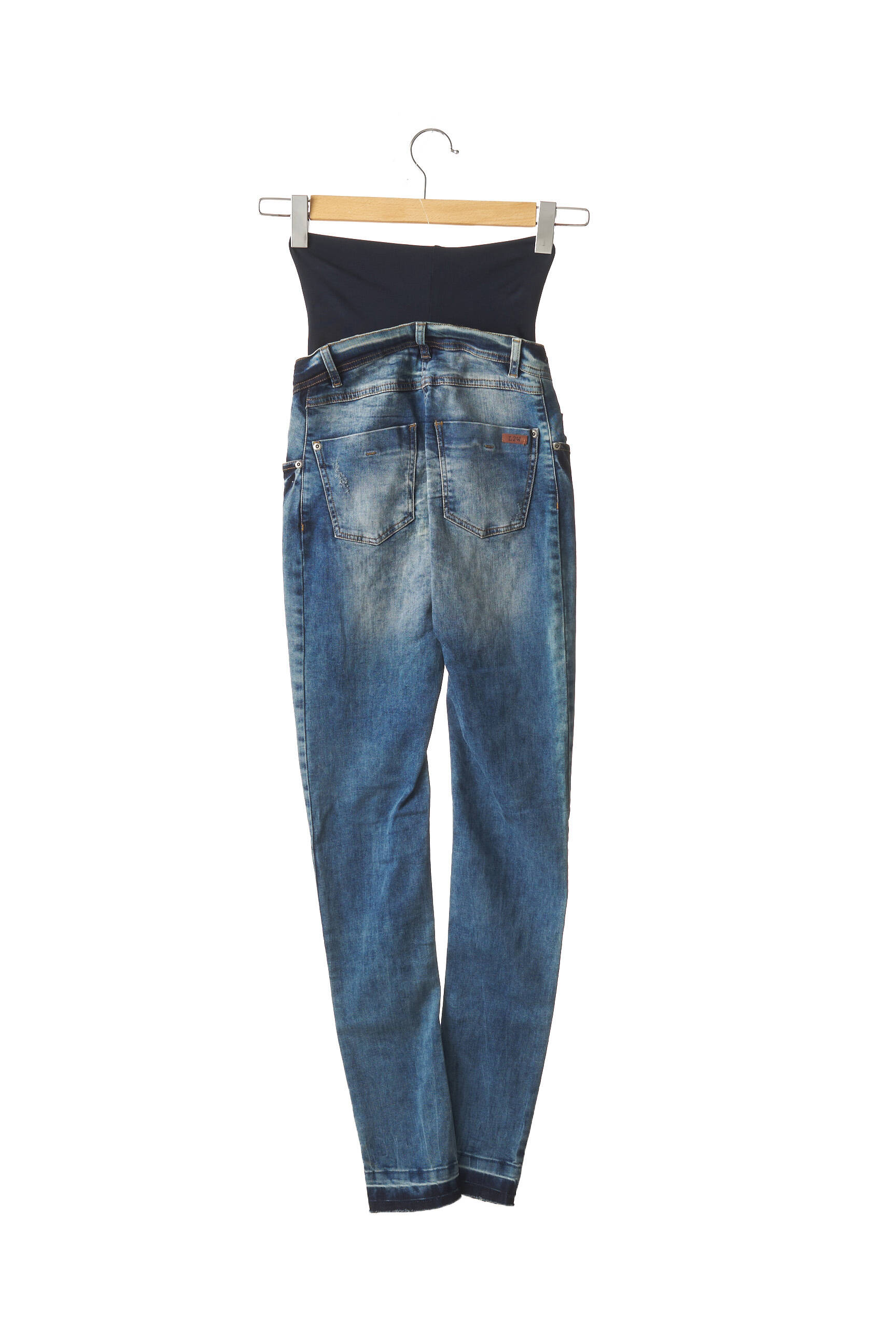 Love2wait Jeans Maternite Femme couleur bleu