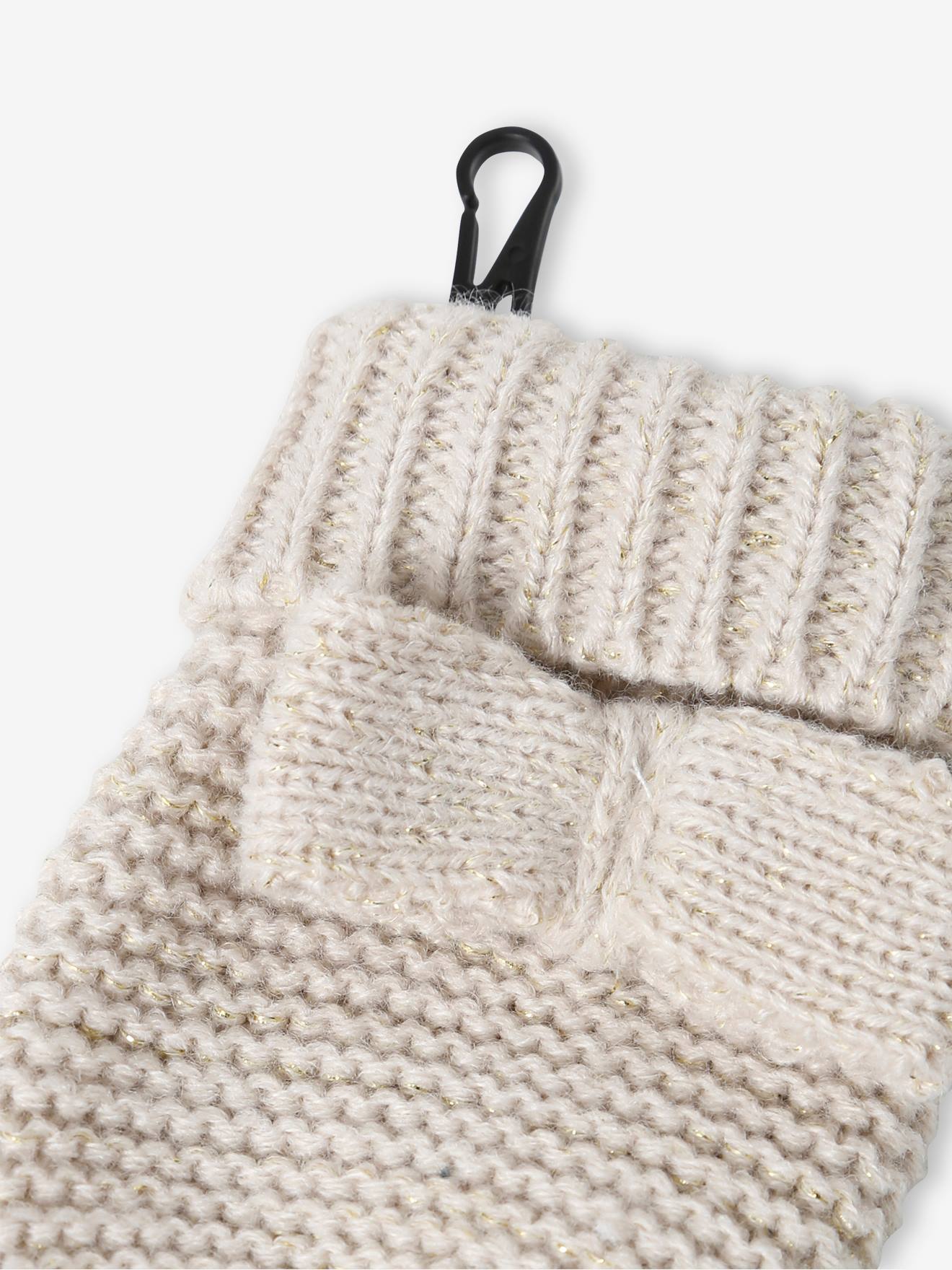 Vertbaudet Mädchen Baby-Set: Mütze, Rundschal & Fäustlinge - wollweiß