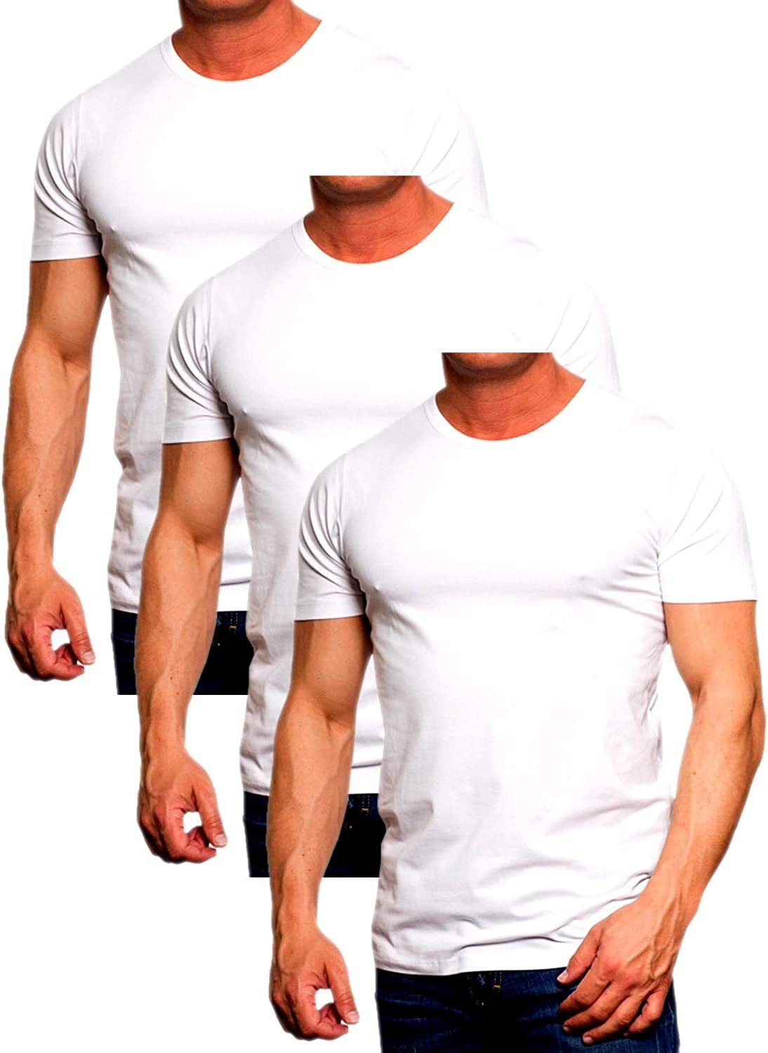 Jack & Jones T-Shirt (3er-Pack) Basic mit Rundhalsausschnitt