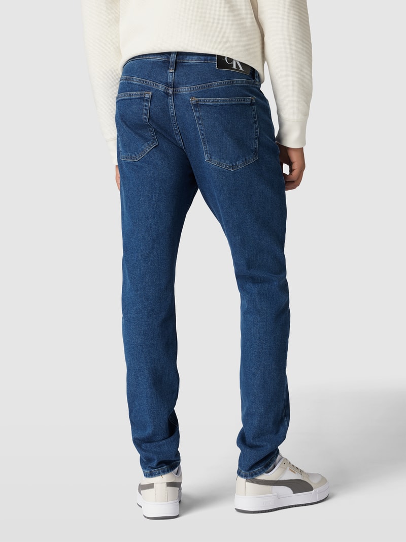Slim Fit Jeans mit Label-Stitching in jeans