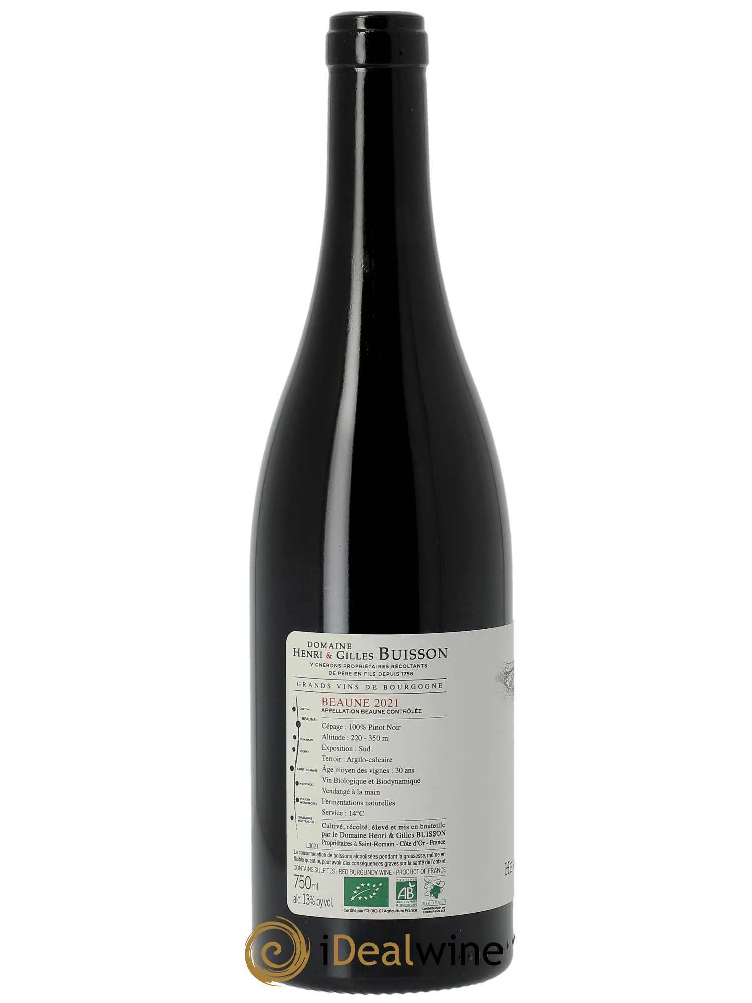 Beaune Henri et Gilles Buisson (Domaine)  2021 - Lot de 1 Bouteille