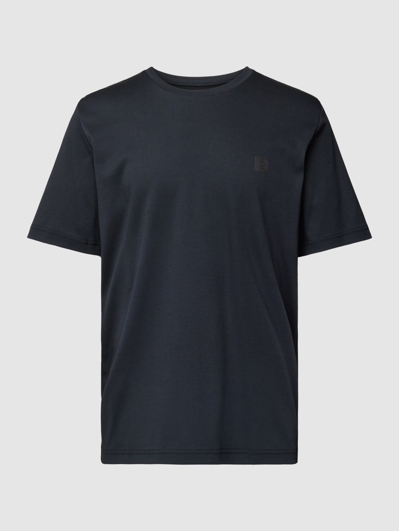 T-Shirt mit Label-Detail Modell 'Tantro' in schwarz