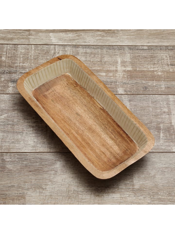 MARELIDA Dekoschale aus Mangoholz in natur/weiß - L: 40cm günstig kaufen onesize