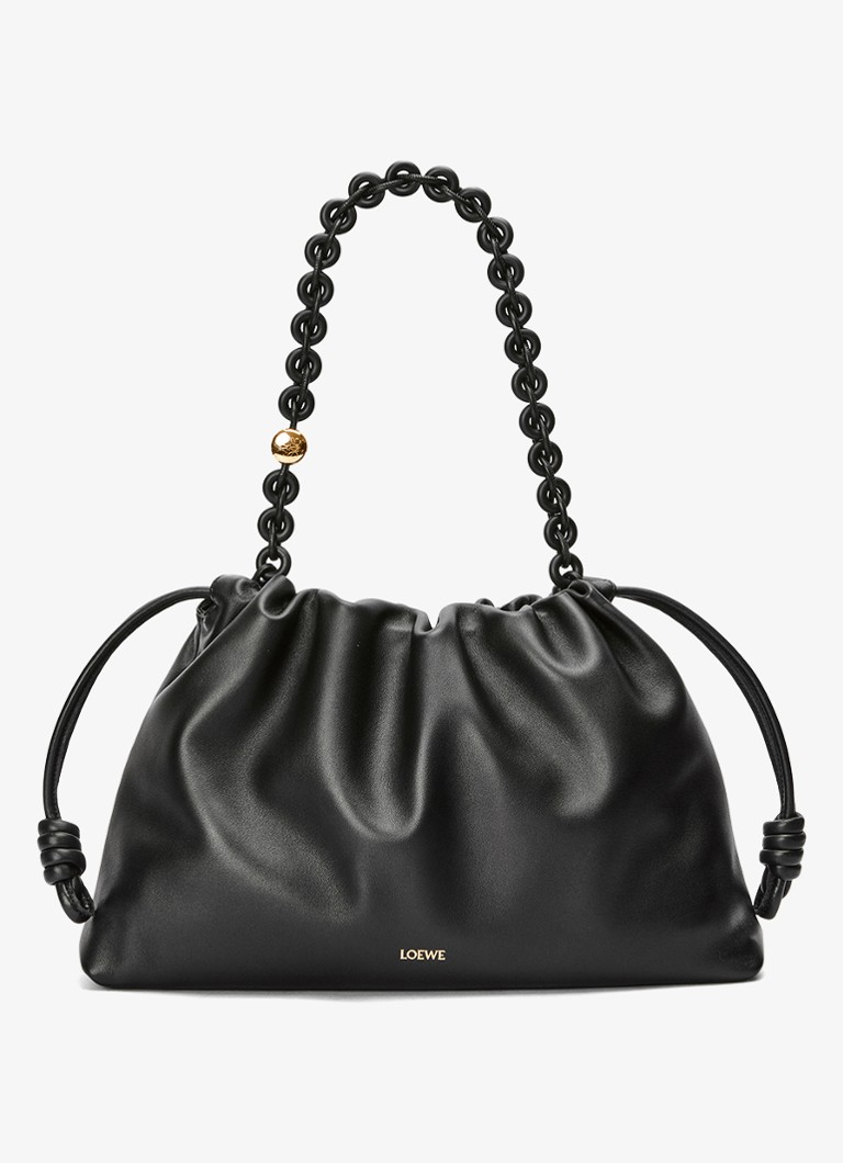 LOEWE Flamenco Μεγάλη Δερμάτινη Τσάντα Ώμου από Δέρμα Αρνιού