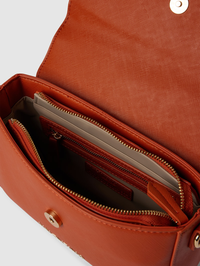 Handtasche mit Label-Detail Modell 'ZERO' in dunkel orange