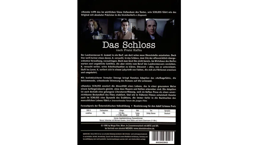 Das Schloss (nach Franz Kafka) (Neuauflage)