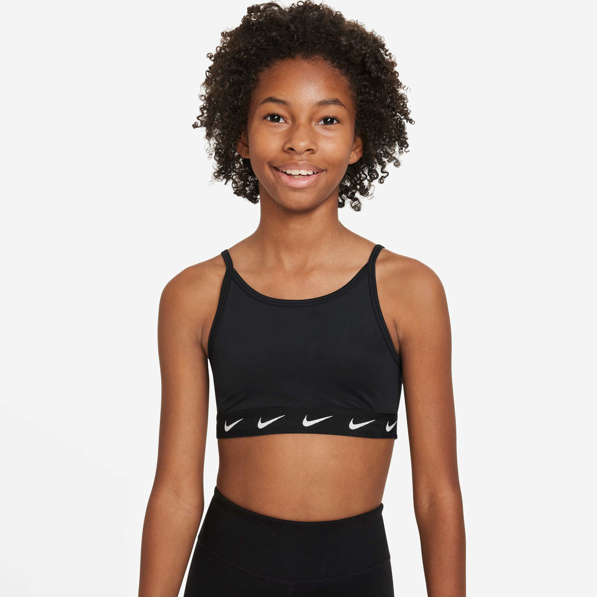 Dri-Fit Big Kids Sport-BH Mädchen - Schwarz