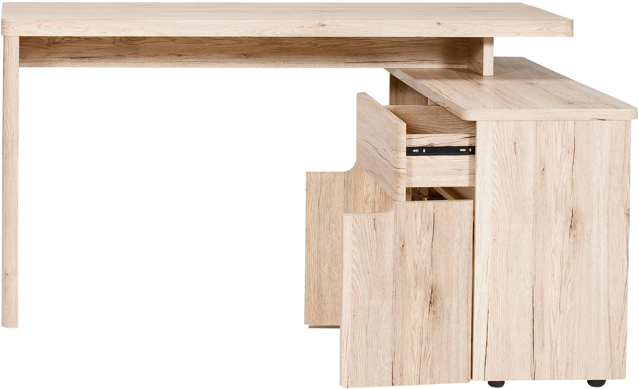 Jahnke Eckschreibtisch CU-LIBRE 150 E (1-St), wechselseitig montierbar