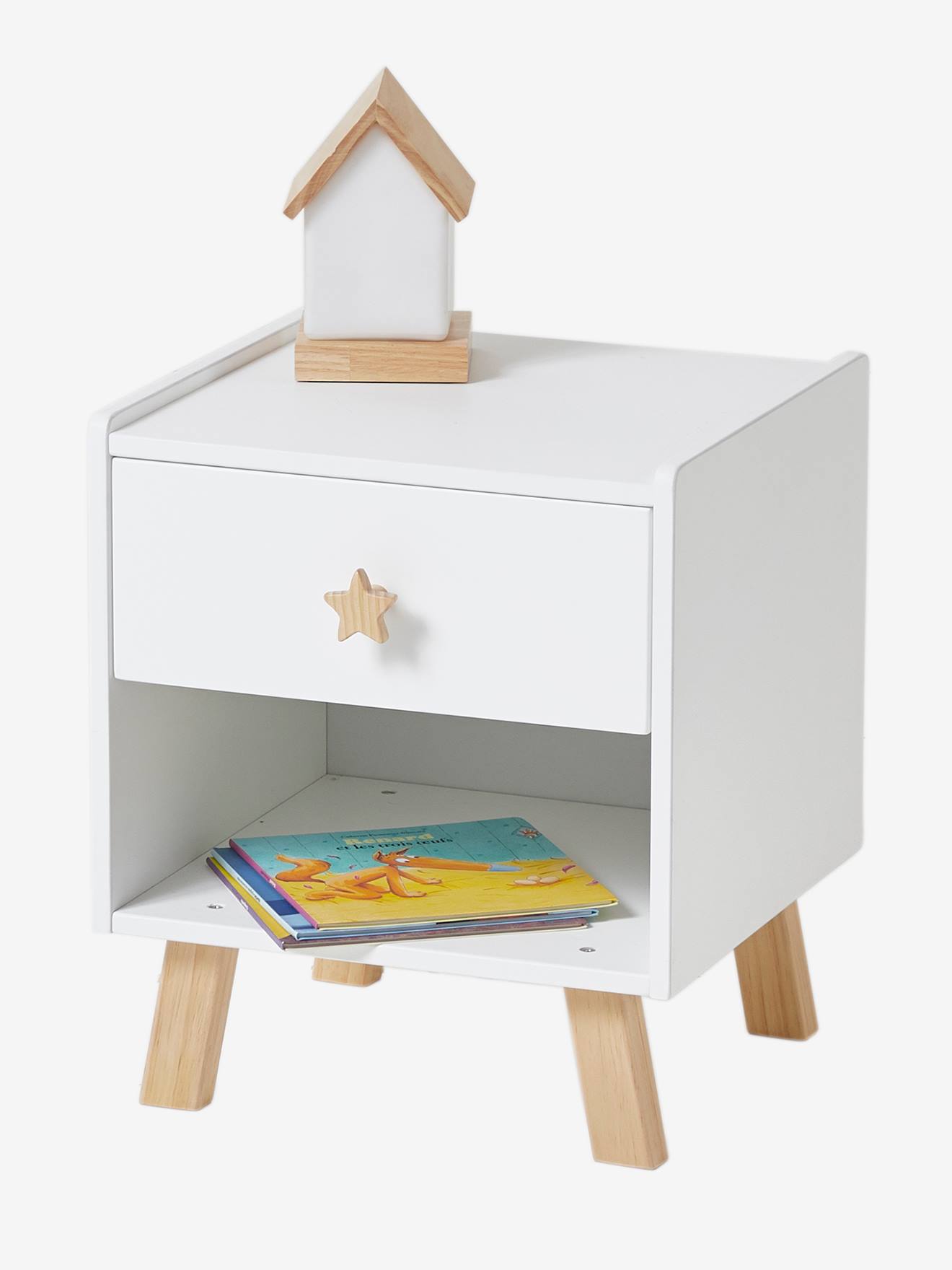 Vertbaudet Kinderzimmer Nachttisch GROßER BÄR - weiß