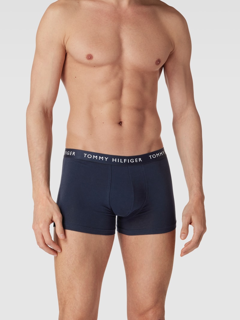 Trunks mit Logo-Stitching im 3er-Pack in marineblau