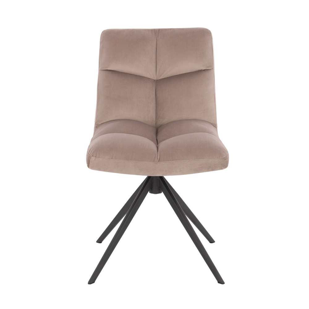 Home Deluxe Esszimmerstuhl drehbar 2er Set NODA – Samt Hellbraun