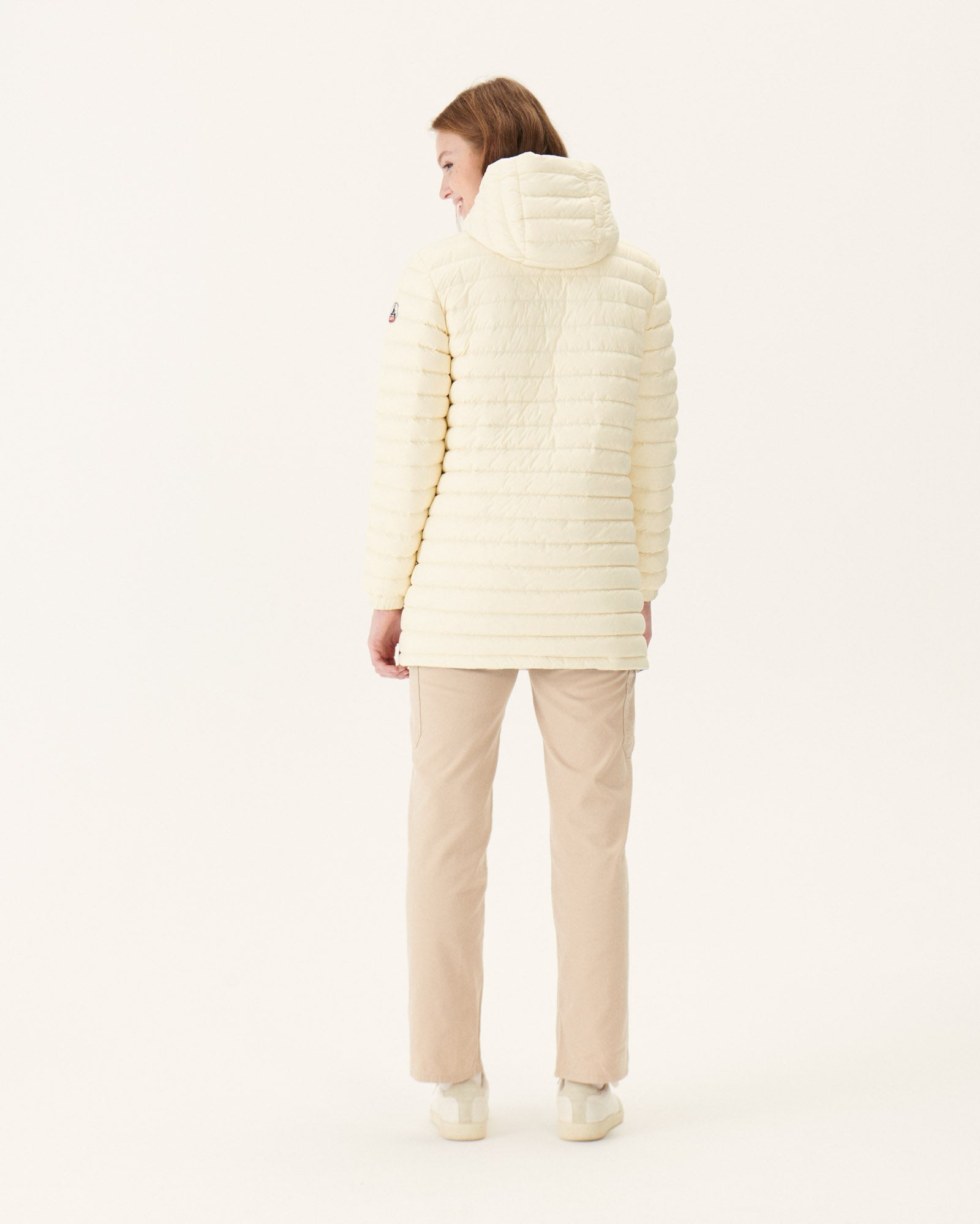 Doudoune longue réversible imprimé Monogram écru/Ecru Roma