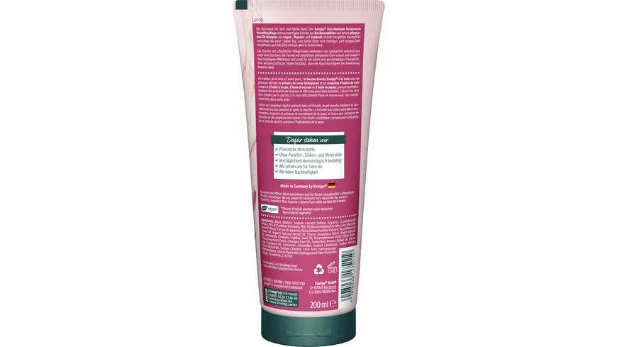 Kneipp Duschbalsam Rosenzarte Verwöhnpflege 200 ml