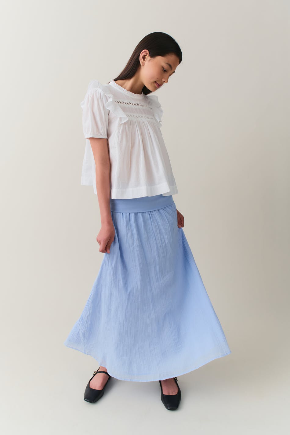 Y folded maxi skirt