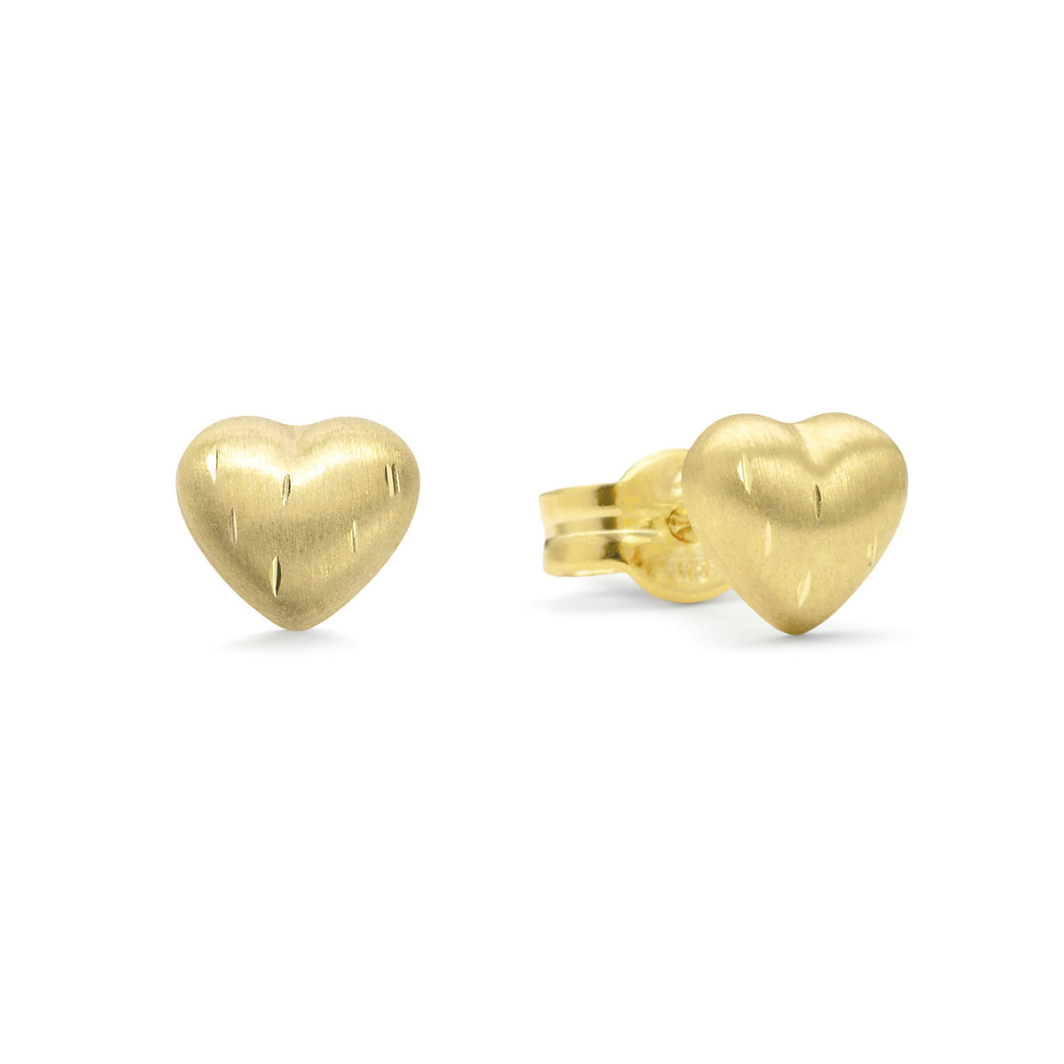 Ohrstecker für Mädchen, Gold 375 | Herz Ohrstecker für Mädchen