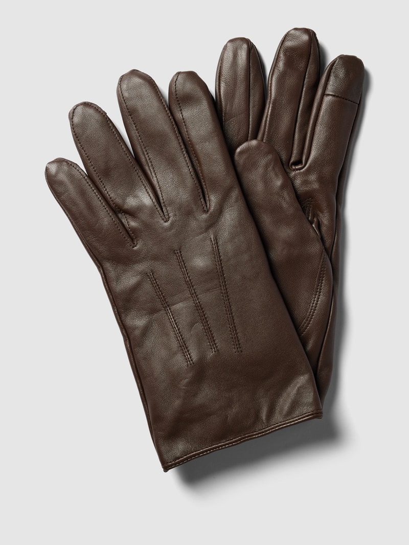 Handschuhe aus Leder Modell 'Birdsville' in mittelbraun