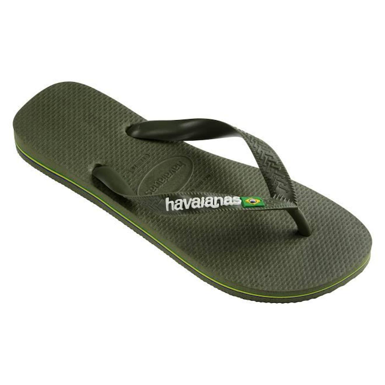 Tong Enfant à enfiler Havaianas Brasil Logo vert