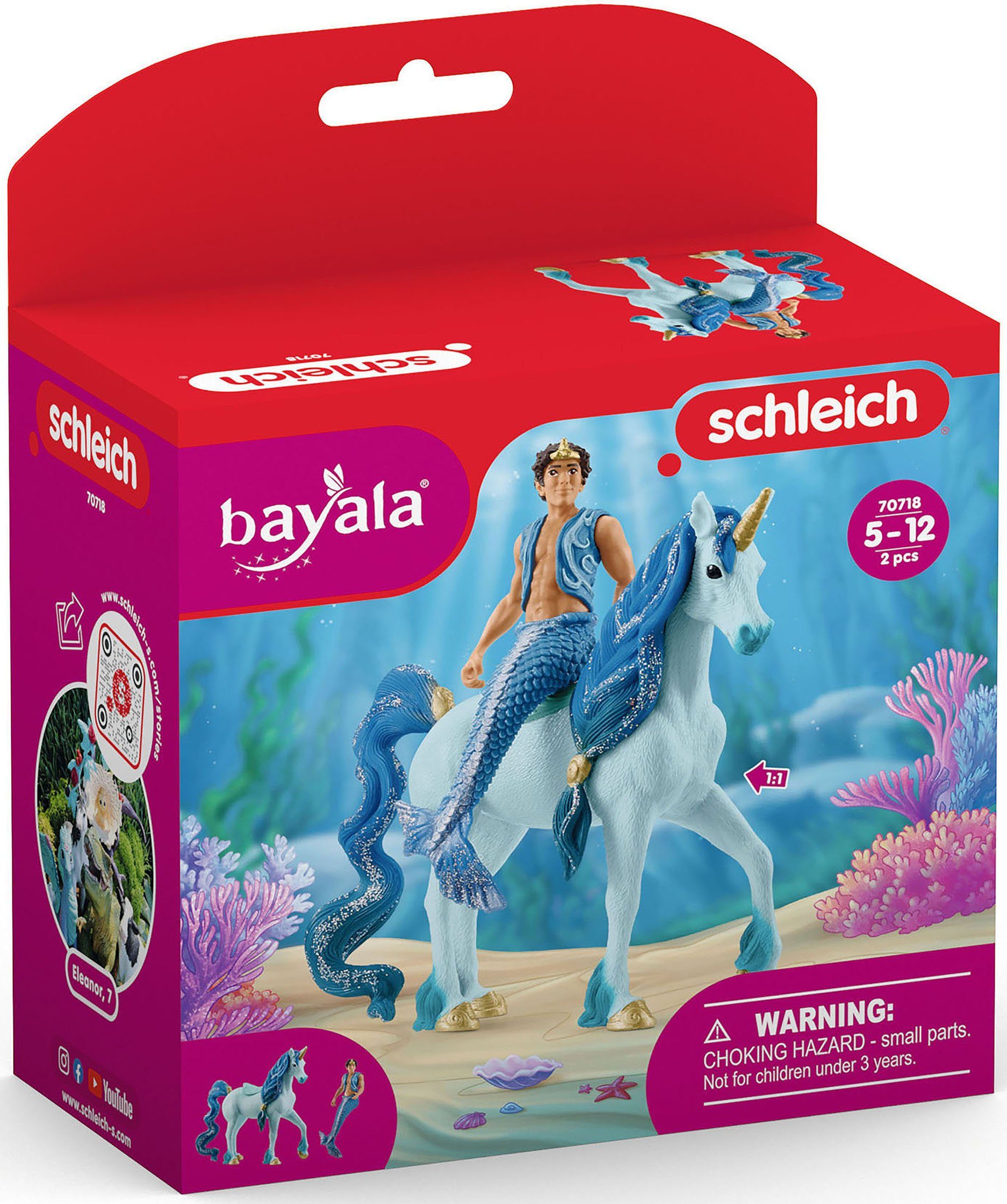Schleich® Spielfigur BAYALA®, Aryon auf Einhorn (70718)