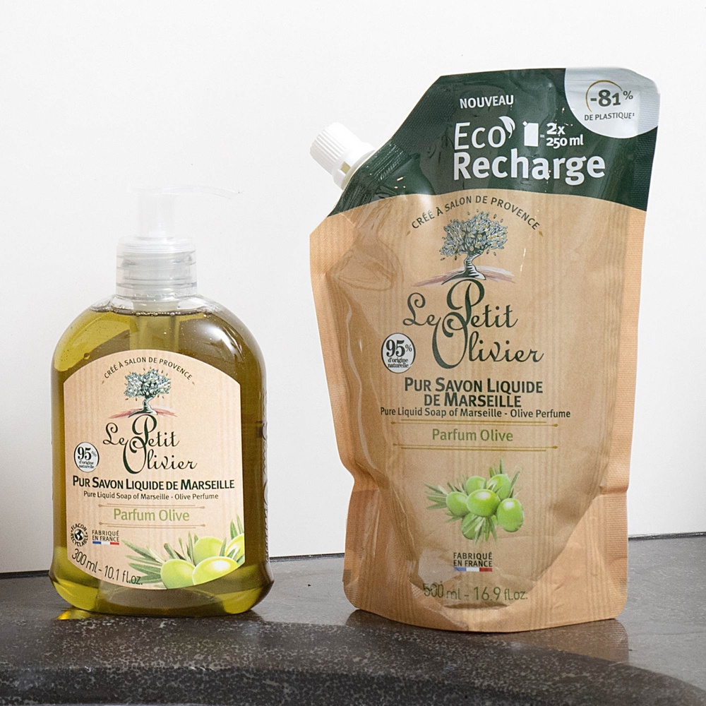 le petit olivier Eco-Recharge Pur Savon Liquide de Marseille Parfum Olive Pur Savon Liquide de Marseille