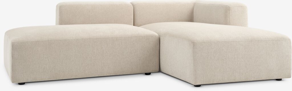 SKEJBY Sofa modułowa SKEJBY 2-osobowa szezlong/otwarta tkanina piaskowa